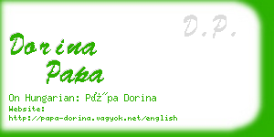 dorina papa business card